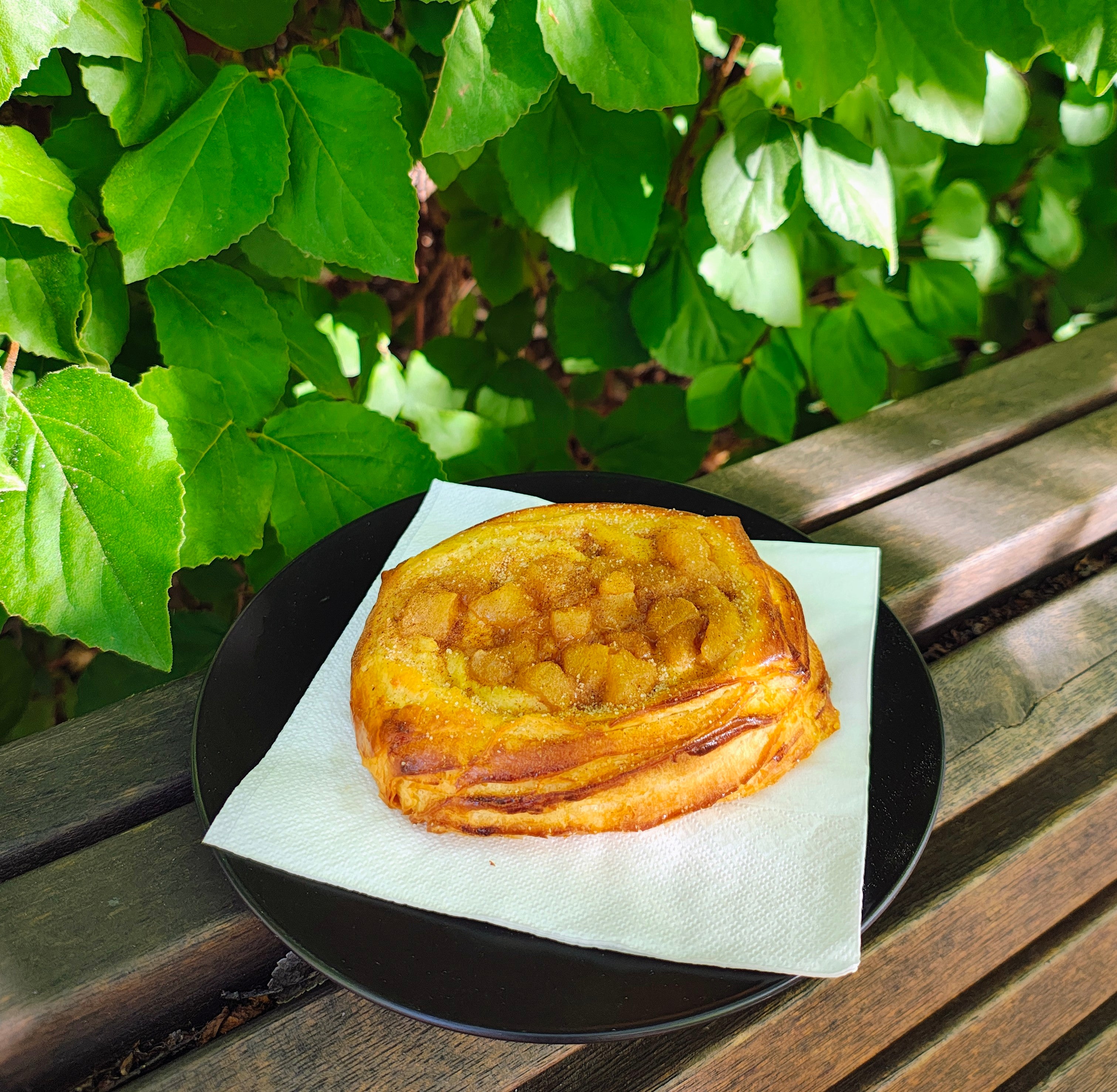 Caramelised Apple & Eggnog Danish